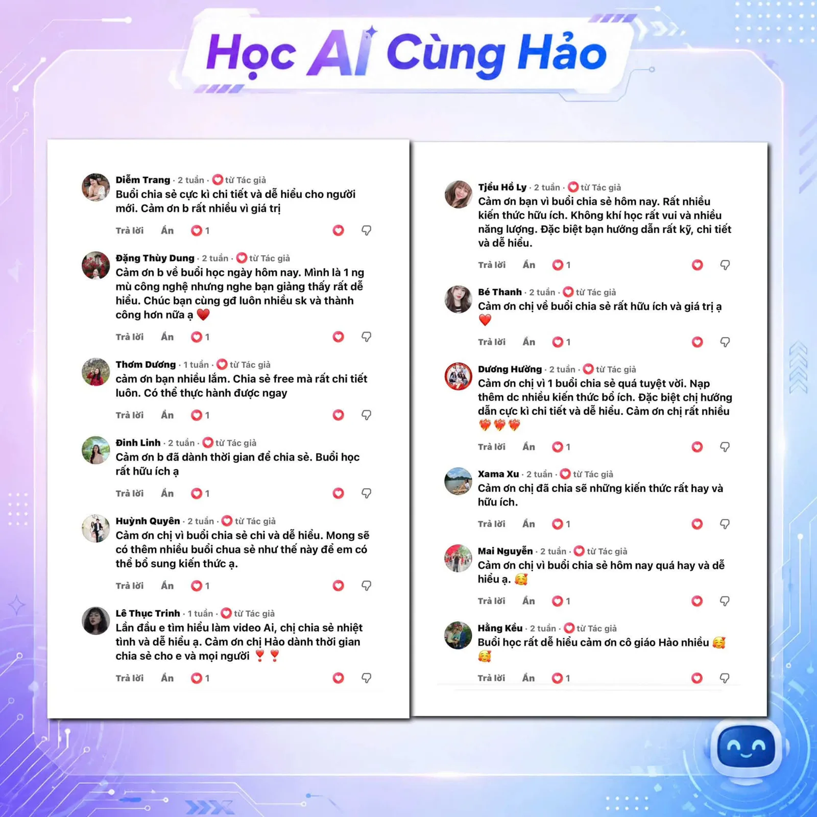 Ảnh phản hồi thực tế số 4 – CỘNG ĐỒNG NÓI GÌ VỀ HỌC AI CÙNG HẢO?